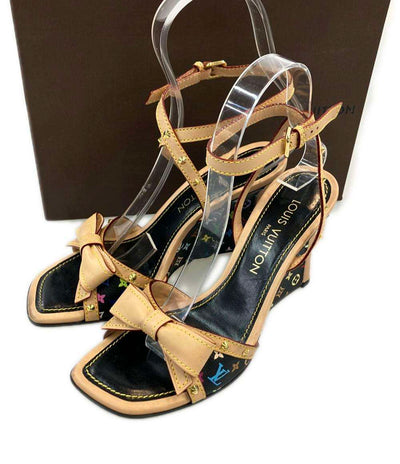 LOUIS VUITTON アンクルストラップサンダル ウェッジソール モノグラム レディース SIZE 37 1/2 (L) ルイ・ヴィトン