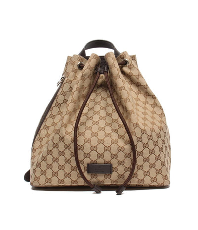 美品 グッチ リュック 巾着型 GGキャンバス 449175 527066 ユニセックス GUCCI