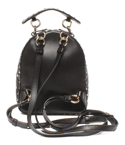 美品 Valentino Garavani リュック ロックスタッズスパイク ミニ バックパック レディース ヴァレンティノ・ガラヴァーニ