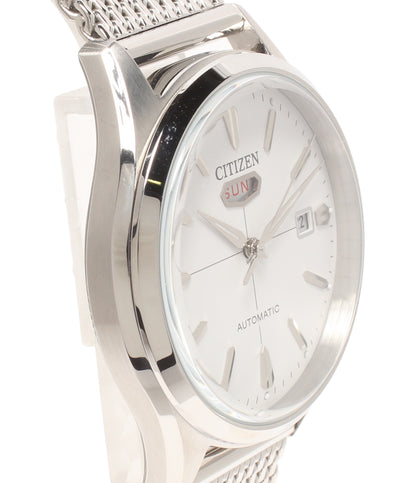 美品 CITIZEN 腕時計 自動巻き ホワイト 8200-S124573 メンズ シチズン