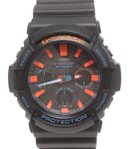 美品 CASIO 腕時計 G-SHOCK 電波ソーラー ソーラー ブラック GAW-100CT メンズ カシオ