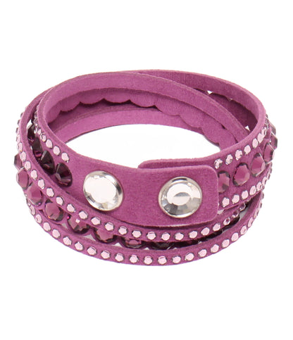 美品 SWAROVSKI ブレスレット 5201123 Slake Purple Dot レディース スワロフスキー