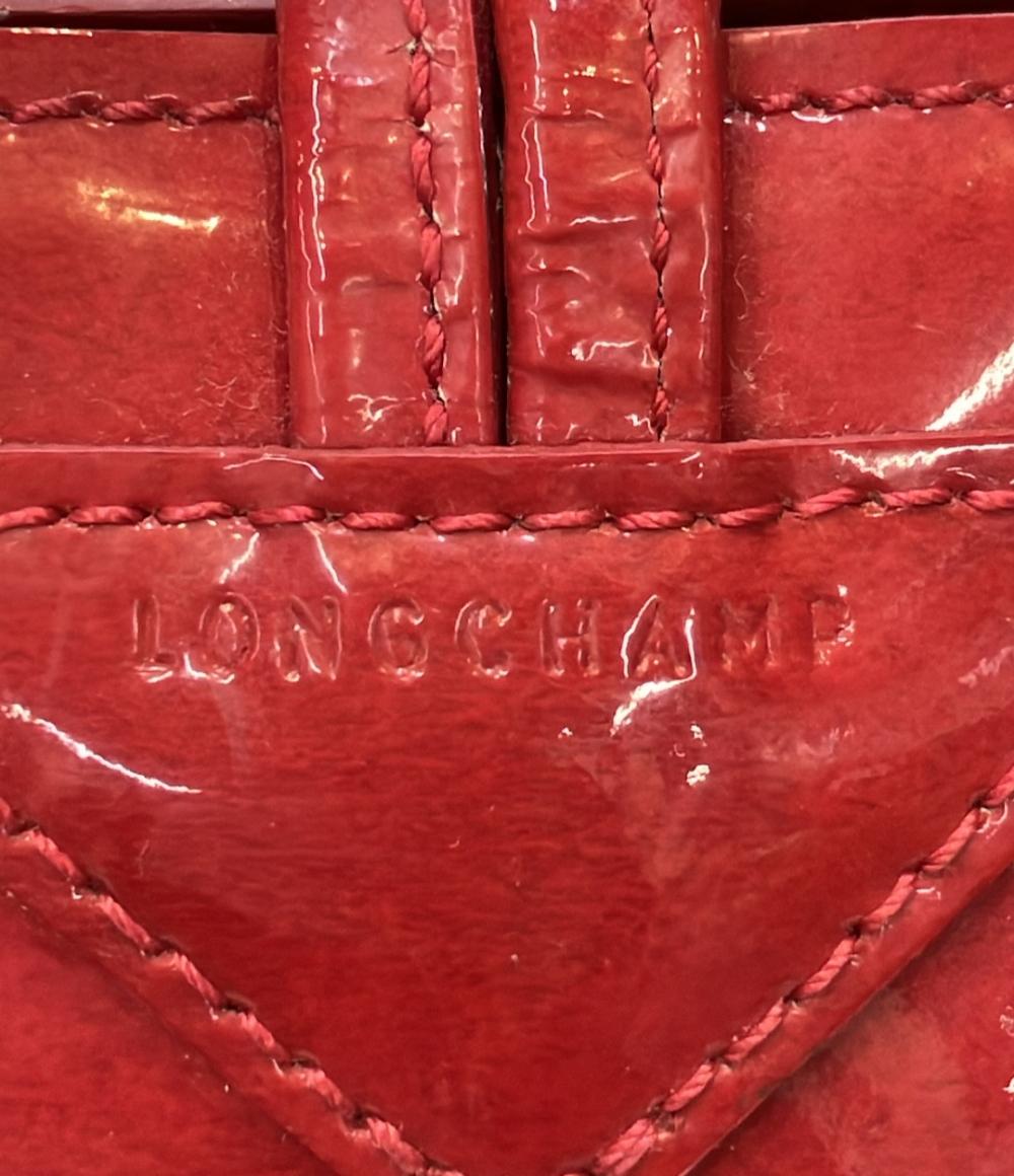 Longchamp 2way ハンドバッグ ショルダーバッグ 斜め掛け パテントレザー ろぞ レディース ロンシャン