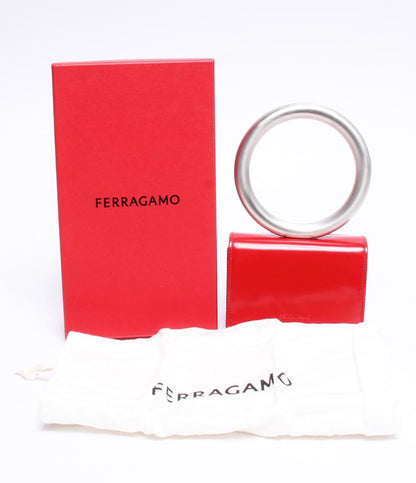 美品 サルヴァトーレフェラガモ ミニハンドバッグ メタルハンドル マイクロポーチ レディース Salvatore Ferragamo