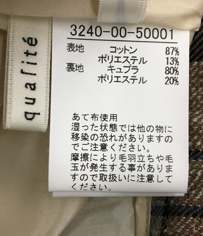 カリテ 美品 ワイドパンツ チェック柄      レディース SIZE 36 (S) qualite