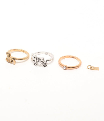 美品 COACH リング 指輪 ロゴモチーフ 3点セット レディース SIZE 9号 コーチ