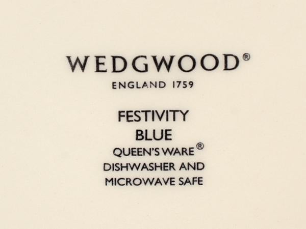 美品 ウエッジウッド プレート 大皿 27cm フェスティビティ ブルー WEDGWOOD