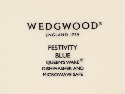 美品 ウエッジウッド プレート 大皿 27cm フェスティビティ ブルー WEDGWOOD