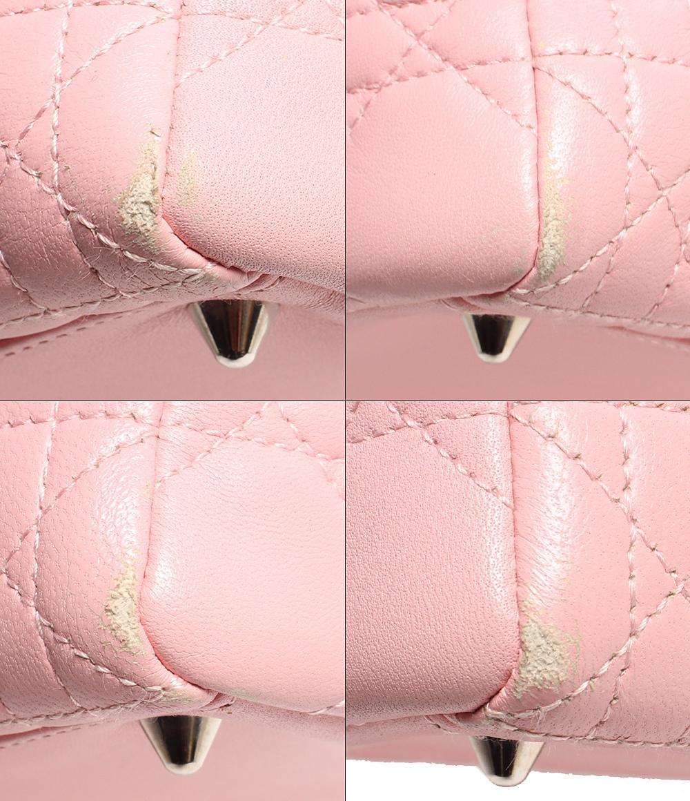 クリスチャンディオール ハンドバッグ レザー シルバー金具 レディディオール カナージュ 32-MA-1004 レディース Christian Dior