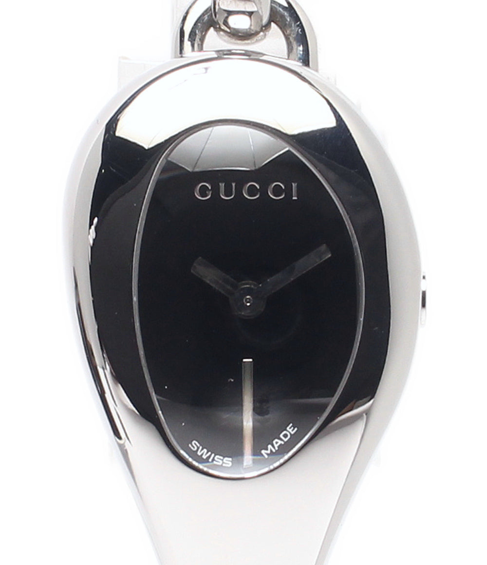 GUCCI 腕時計 フローラ ホースビット クオーツ ブラック 103 レディース グッチ