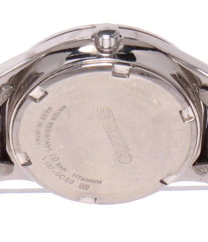 SEIKO 腕時計 ソーラー ホワイト V137-0CS0 レディース セイコー