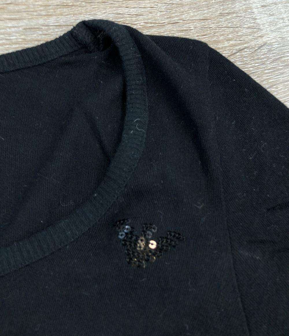 Emporio Armani 長袖ニット スパンコールロゴ UEPC 2072 295 GDM441N-12 レディース レディース SIZE 38 (S) エンポリオ・アルマーニ