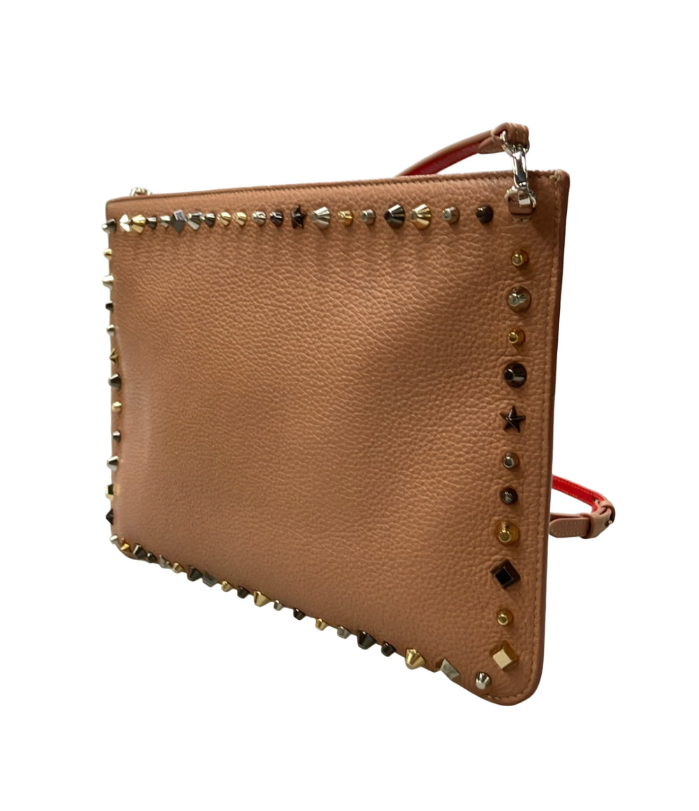 Christian Louboutin ショルダーバッグ 斜め掛け スタッズ レザー レディース クリスチャンルブタン