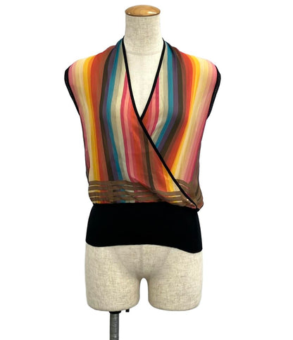 エルメス カシュクール ノースリーブブラウス シルク100% レディース SIZE 36 (S) HERMES