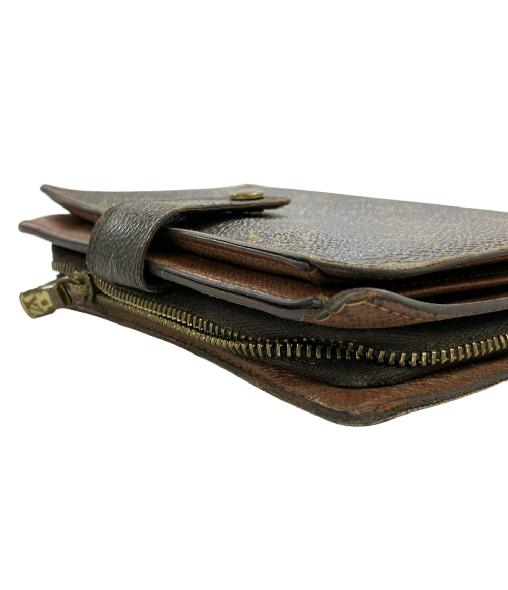 訳あり LOUIS VUITTON 二つ折り財布 モノグラム ポルトパピエジップ M61207 レディース ルイ・ヴィトン