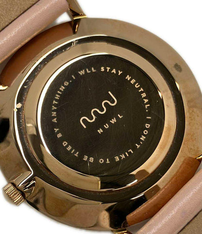 NUWL 腕時計 クオーツ ピンク レディース ヌール