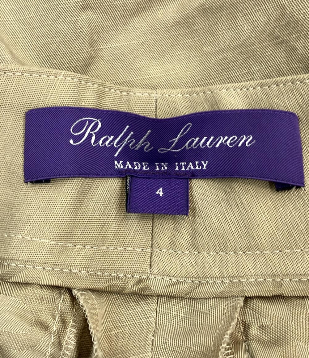 美品 RALPH LAUREN PURPLE LABEL タックパンツ レディース SIZE 4 (M) ラルフローレンパープルレーベル