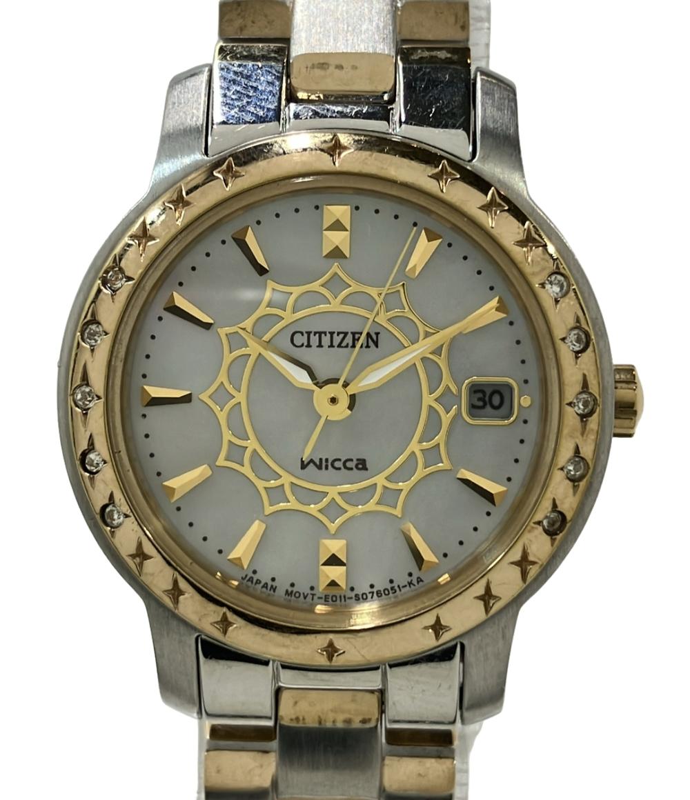 CITIZEN 腕時計 wicca ウィッカ ソーラー シェル E011-S049270 レディース シチズン
