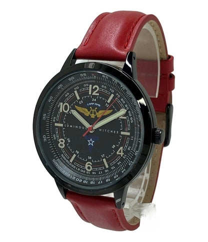 美品 腕時計 連盟空軍航空魔法音楽隊 ルミナスウィッチーズ クオーツ ブラック レディース メンズ