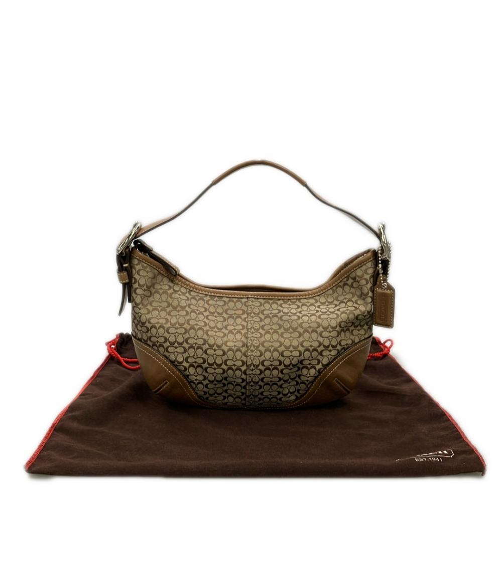 美品 COACH ショルダーバッグ 肩掛け ハンドバッグ ミニシグネチャー 6351 レディース コーチ