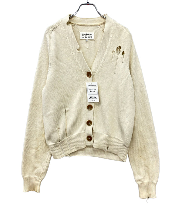 Maison Margiela デストロイニットカーディガン 2021SS WHT S51GP0219 S17663 レディース SIZE S メゾンマルジェラ