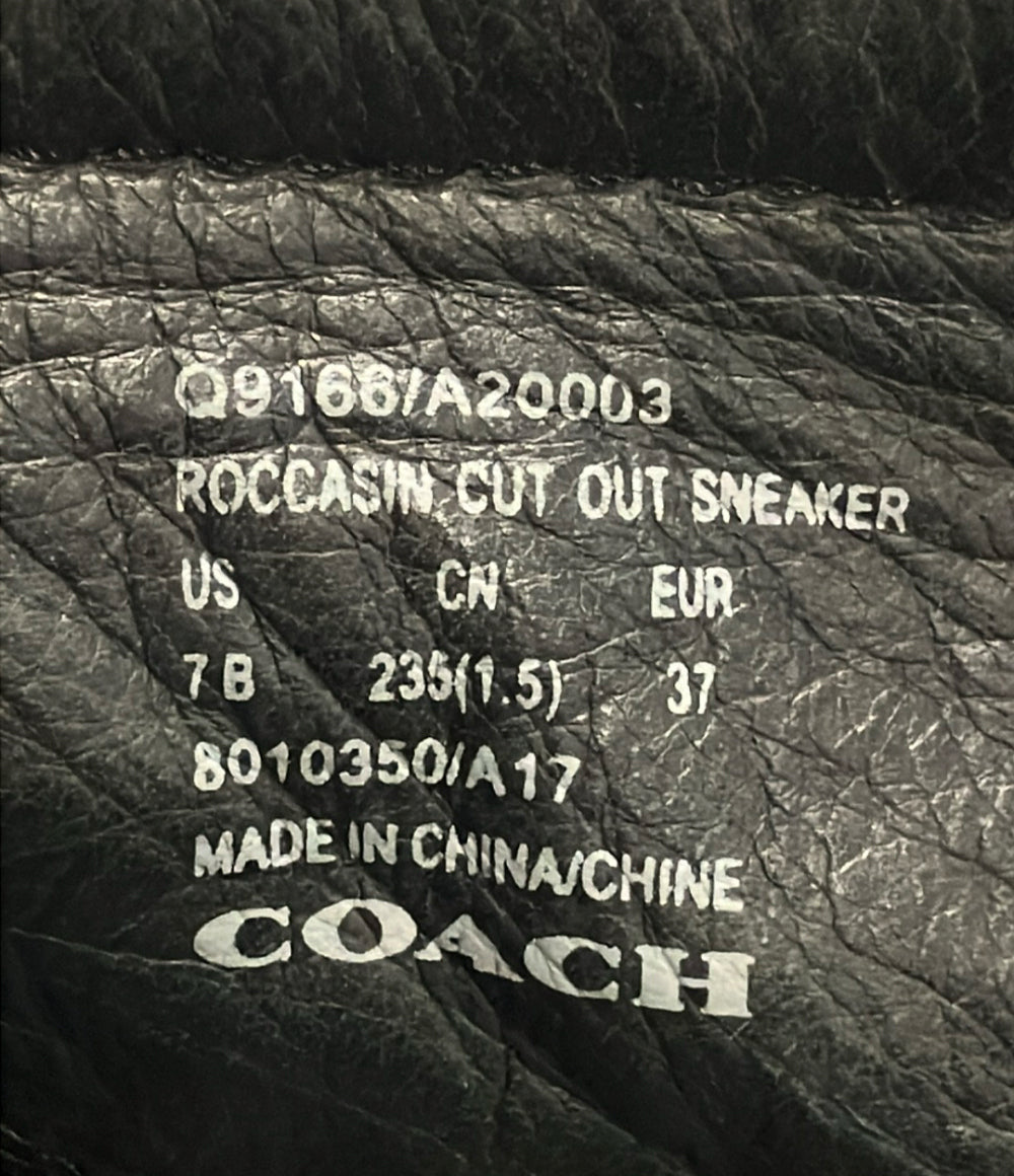 COACH ハイカットスニーカー Roccasin Cut Out Sneaker Q9166 レディース SIZE 7 (25cm) コーチ