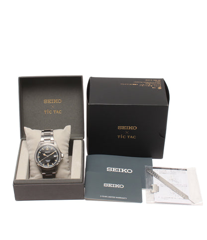 SEIKO TiC TAC 腕時計 自動巻き ブラック SZSB006 メンズ セイコー チックタック