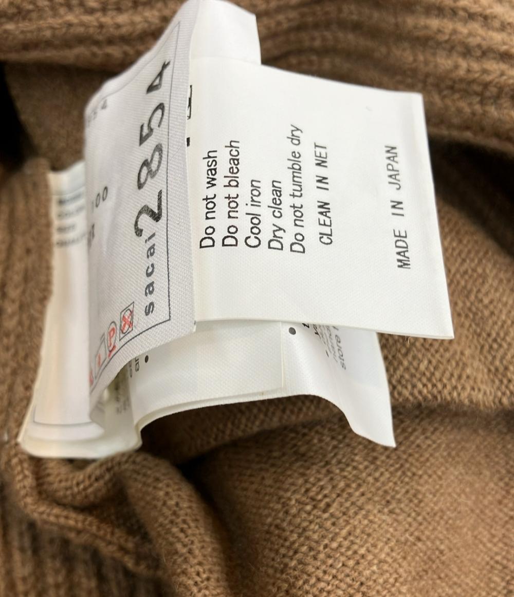 Sacai 長袖カーディガン エルボーパッチ チュール付き 16-02854 レディース SIZE S サカイ