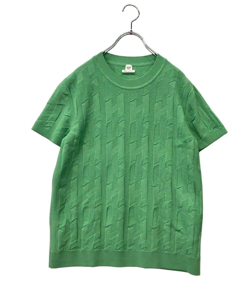 HERMES 半袖ニット 25SS Hジャガード ショートスリーブ 5E2630D3 レディース SIZE 36 (XS) エルメス