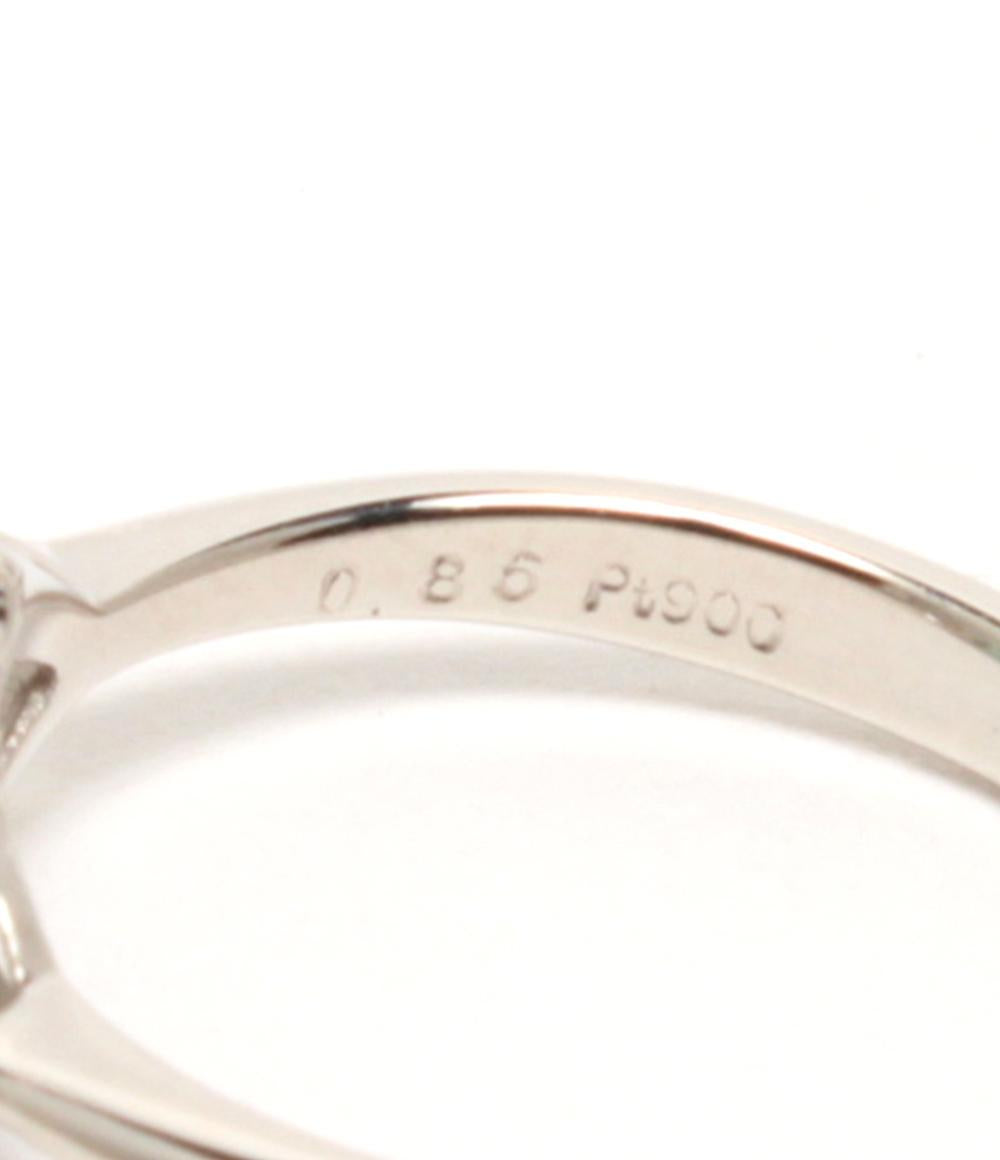 美品 リング 指輪 Pt900 エメラルド 0.85ct ダイヤ 0.634ct レディース SIZE 11号