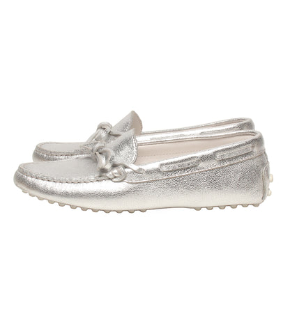 美品 TOD’S モカシン ジュニア ゴンミーノ シルバー キッズ SIZE 33 トッズ