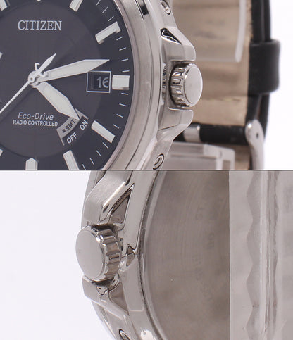 CITIZEN 腕時計 ソーラー電波 ブラック H145-S073545 メンズ シチズン