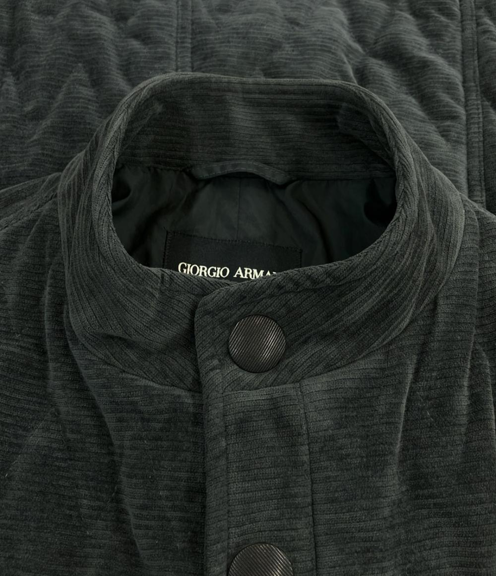 ARMANI アルマーニ リネン コットン ジャケット スタンドカラー 50 EMPORIO ARMANI (エンポリオアルマーニ) スタンドカラー フルジップ