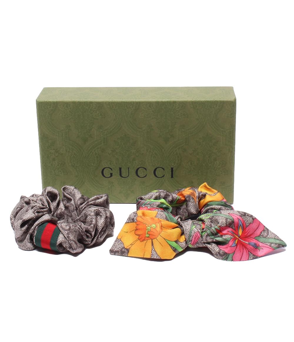 美品 グッチ シュシュセット シルク100％ 髪留め レディース GUCCI