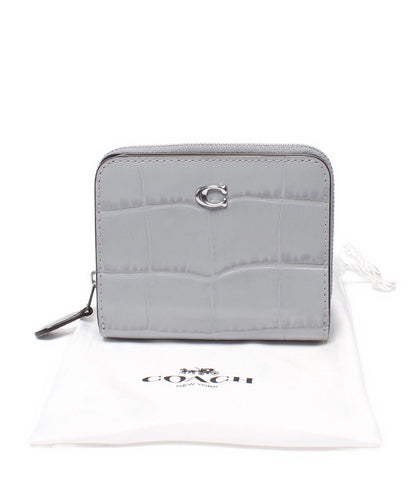 美品 COACH 二つ折り財布 ビルフォールド ウォレット 型押し CP442 レディース コーチ
