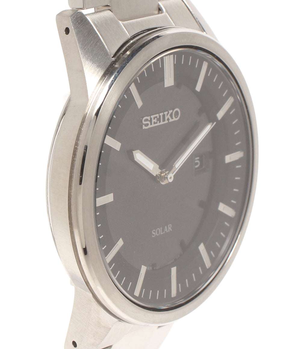 美品 SEIKO 腕時計 スピリット ソーラー ブラック V147-0AV0 メンズ セイコー