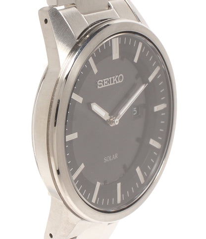 美品 SEIKO 腕時計 スピリット ソーラー ブラック V147-0AV0 メンズ セイコー