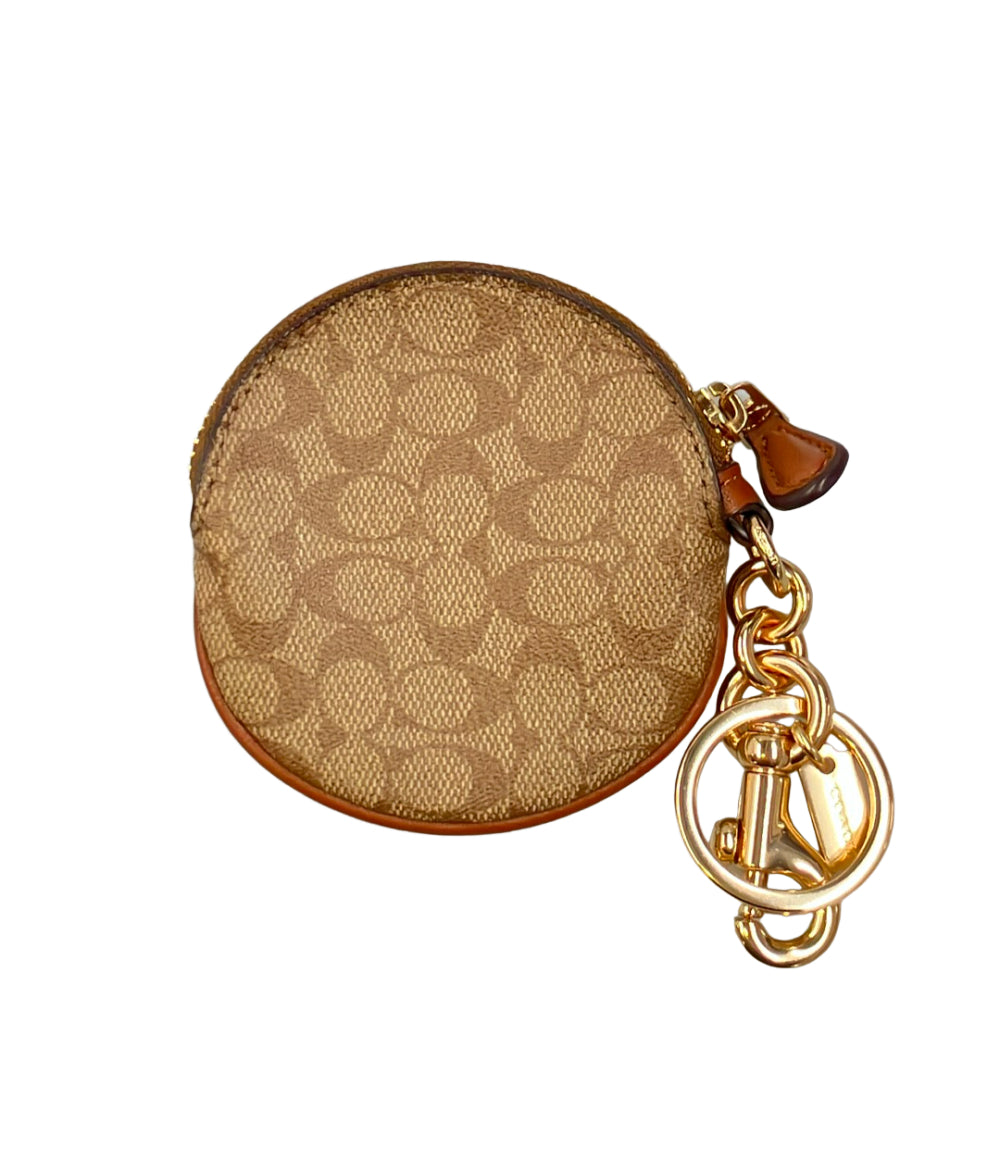 美品 COACH コインケース バッグチャーム シグネチャー 89987 レディース コーチ
