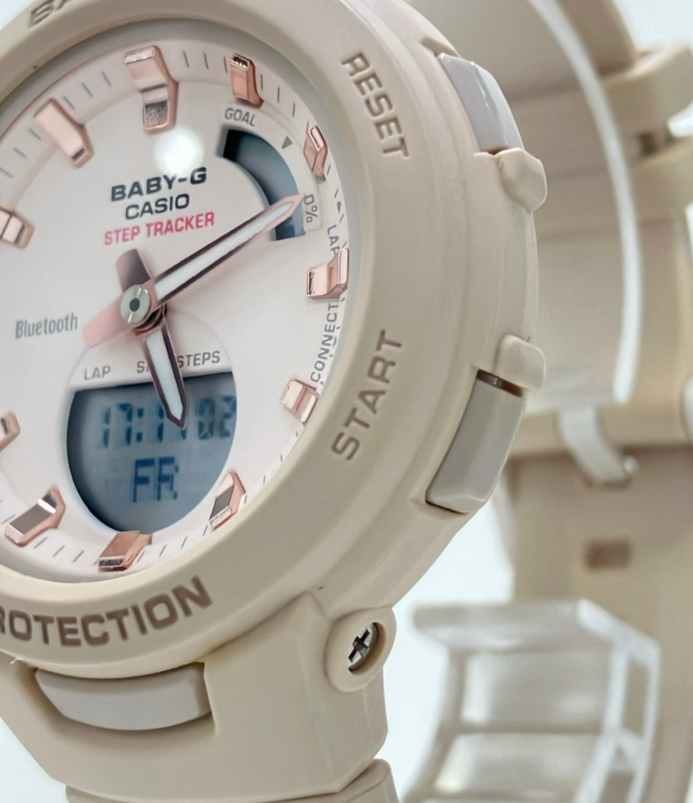 CASIO 腕時計 Bluetooth BABY-G クオーツ ベージュ BSA-B100 レディース カシオ