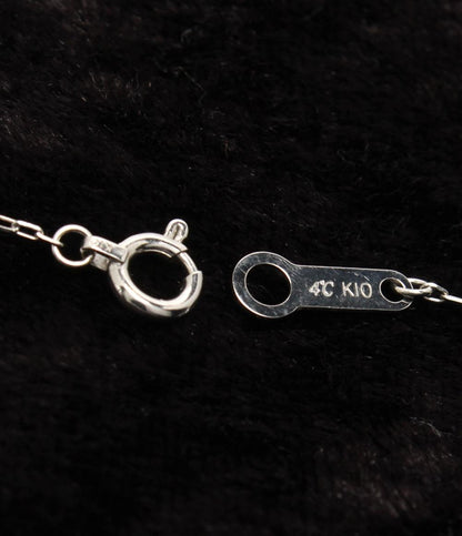 美品 ヨンドシー ネックレス K10 サファイア フラワーモチーフ レディース 4℃