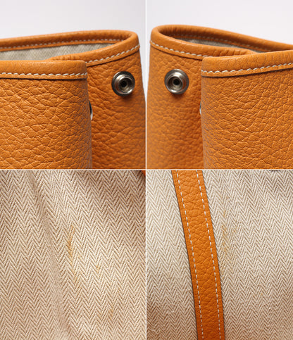 HERMES トートバッグ ハンドバッグ □P刻印 シルバー金具 ガーデンパーティPM 36 トリヨンクレマンス レディース エルメス