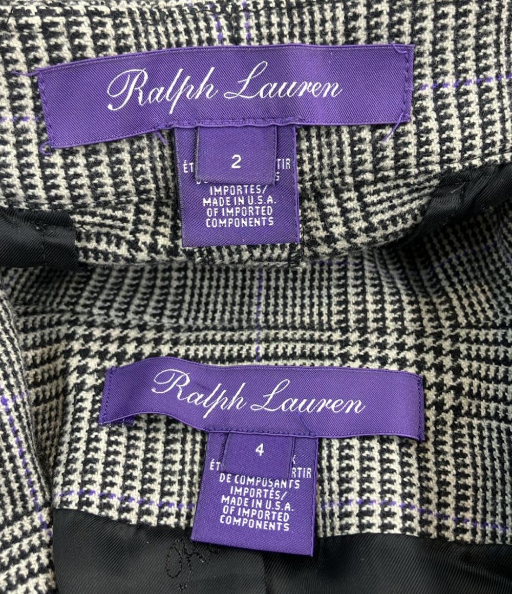 美品 RALPH LAUREN PURPLE LABEL セットアップ パンツスーツ タータン