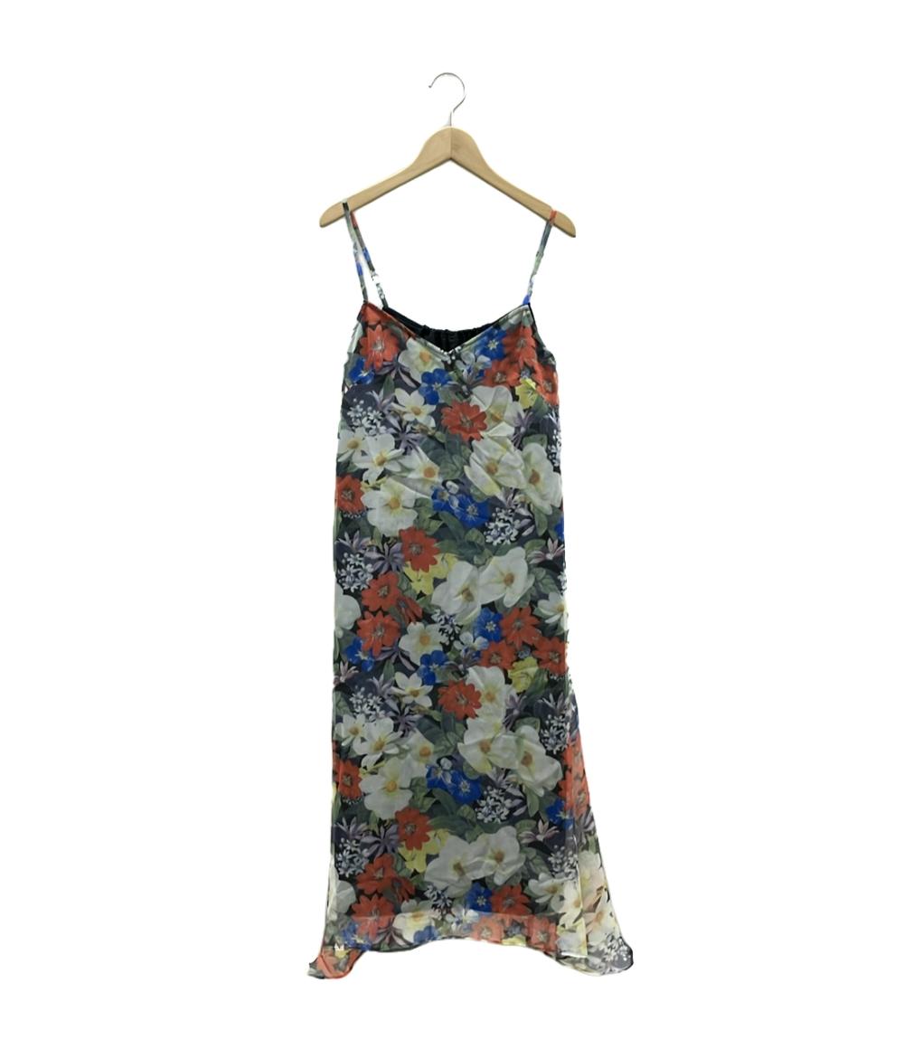 美品 グレースコンチネンタル 花柄フレアミディアムキャミワンピース レディース SIZE 36 (XS) GRACE CONTINENTAL