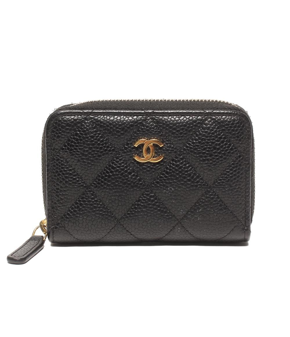 CHANEL コインケース ゴールド金具 クラシック ジップ コインパース マトラッセ レディース シャネル