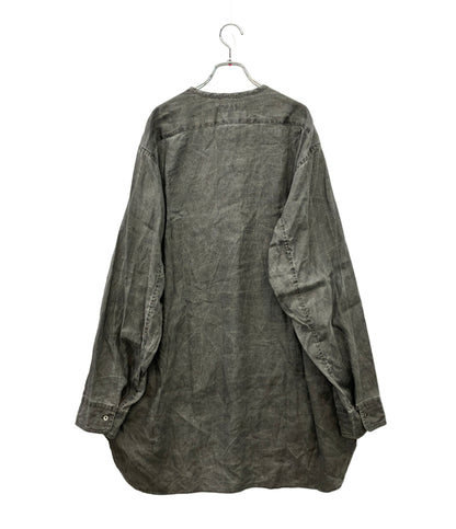 Nigel Cabourn ノーカラー長袖シャツ HENLEY SHIRT HEMP メンズ SIZE 52 (XL) ナイジェルケーボン