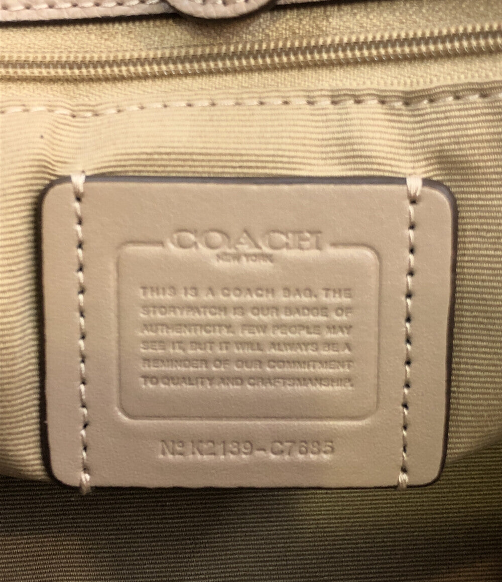 コーチ 美品 2WAY ハンドバッグ ショルダーバッグ 斜め掛け  シグネチャー   C7685 レディース   COACH