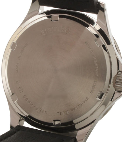 美品 SEIKO 腕時計 ソーラー ブラック V157-HAD0 メンズ セイコー