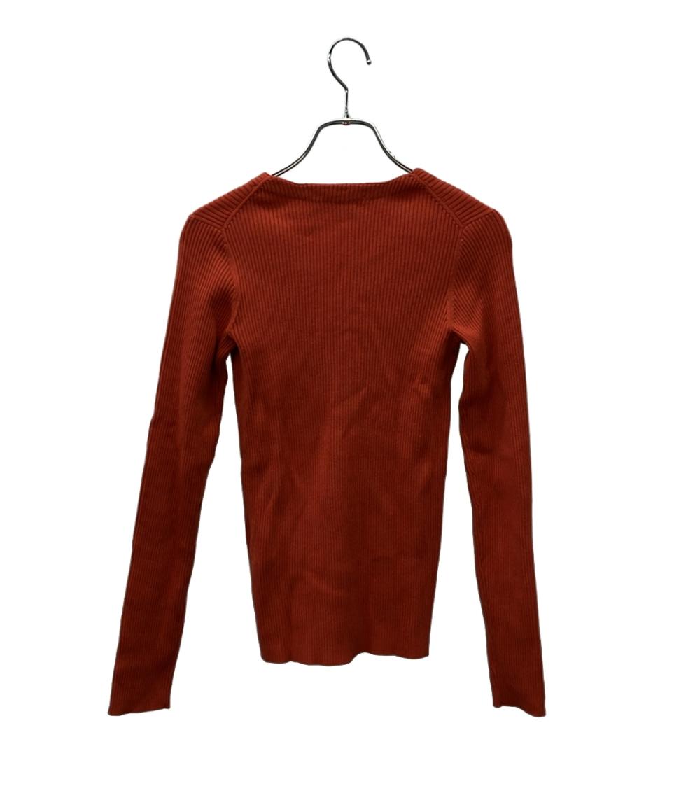 MAISON KITSUNE 長袖カーディガン リブニット 2024年秋冬 BABY FOX PATCH FINE RIBBED CARDIGAN NW00507KT1091 レディース SIZE XS メゾンキツネ