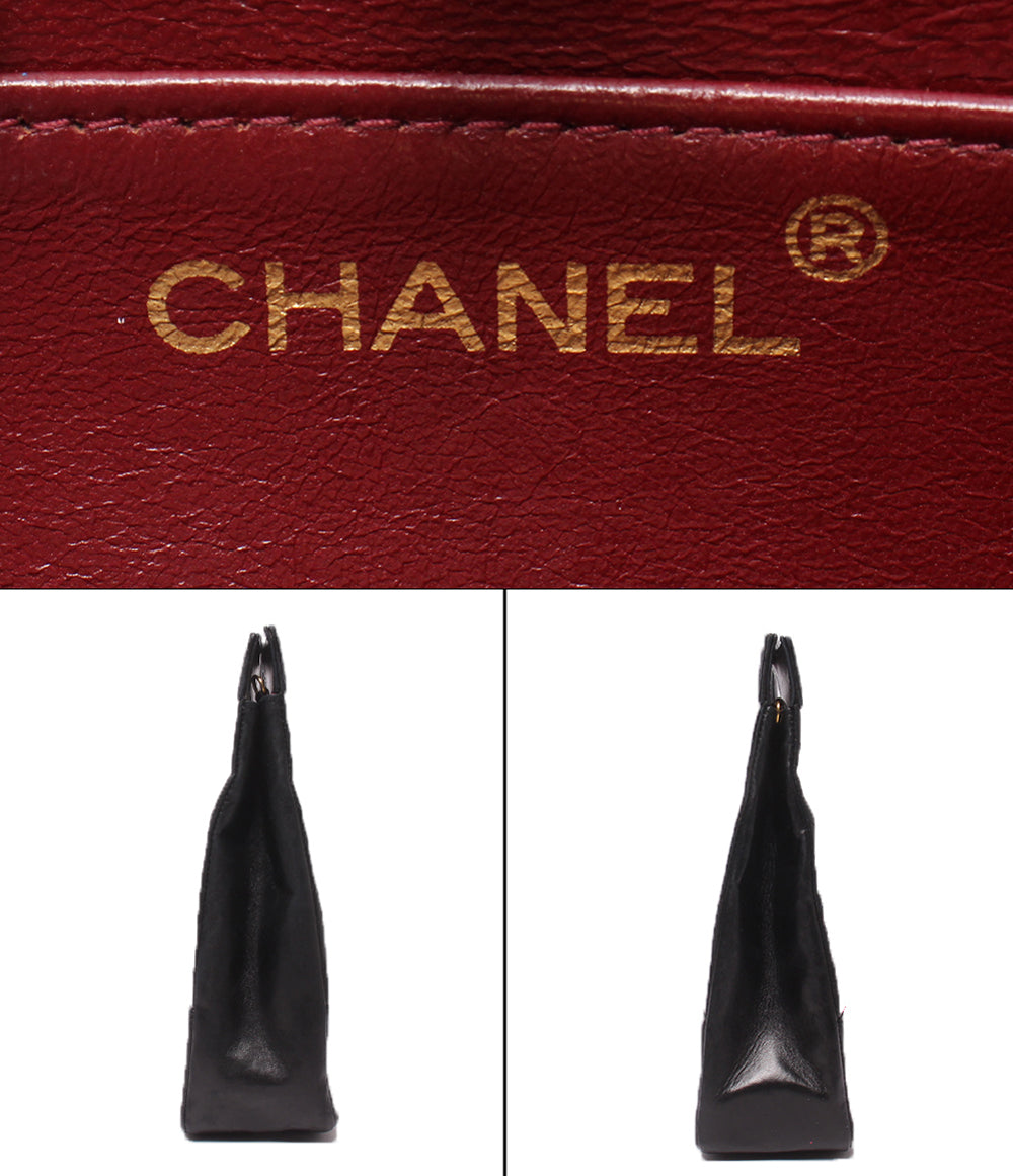 CHANEL 2wayハンドバッグ ショルダーバッグ 斜め掛け ゴールド金具 ラムスキン 1番台 マトラッセ レディース シャネル