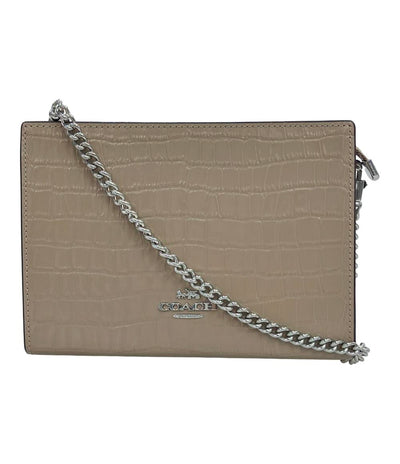 コーチ チェーンショルダーバッグ スリム クロスボディ レザー 斜め掛け クロコ型押し CR237 レディース COACH
